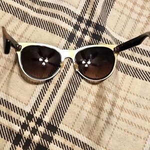 Versace sunglasses. Black with gold trim